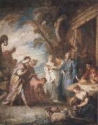 Francois Boucher Welcoming the Servant of Abraham Spain oil painting artist